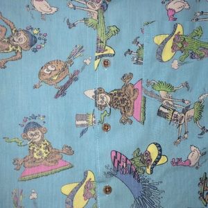 Vans Button Up mixed all over cartoon print size:M